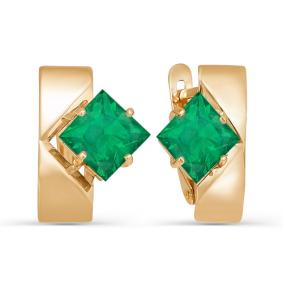 Золотые серьги КЮЗ Del'ta D321443 с агатом D321443 фото