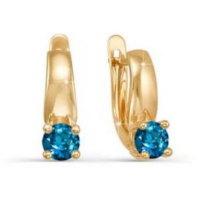 Золотые серьги КЮЗ Del'ta D321492 D321492 фото