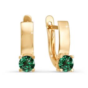 Золотые серьги КЮЗ Del'ta D321520 с кварцем D321520 фото