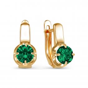 Золотые серьги КЮЗ Del'ta D322488 с кварцем D322488 фото