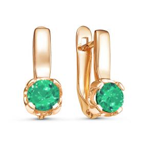 Золотые серьги КЮЗ Del'ta D323293 с агатом D323293 фото