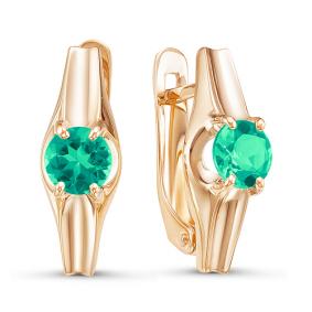 Золотые серьги КЮЗ Del'ta D324139 с агатом D324139 фото