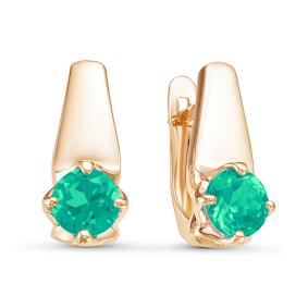 Золотые серьги КЮЗ Del'ta D324223 с агатом D324223 фото