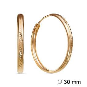 Золотые серьги КЮЗ Del'ta D520100-30 D520100-30 фото