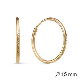 Золотые серьги КЮЗ Del'ta D520101-15 D520101-15 фото