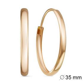 Золотые серьги КЮЗ Del'ta D520105-35 D520105-35 фото