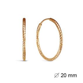 Золотые серьги КЮЗ Del'ta D520117-20 D520117-20 фото