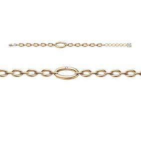 Золотой браслет КЮЗ Del'ta D7701389 с фианитом D7701389 фото