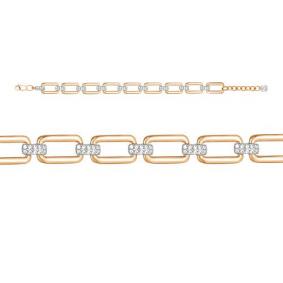 Золотой браслет КЮЗ Del'ta D770259 с фианитом D770259 фото