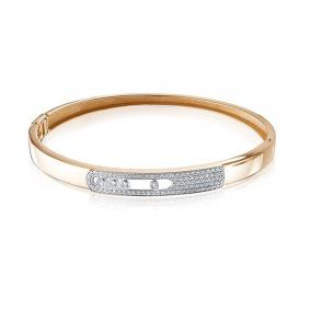 Золотой браслет КЮЗ Del'ta D7703104 с фианитом D7703104 фото