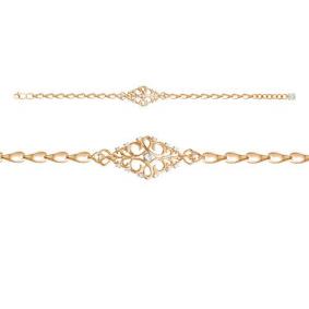 Золотой браслет КЮЗ Del'ta D770313 с фианитом D770313 фото