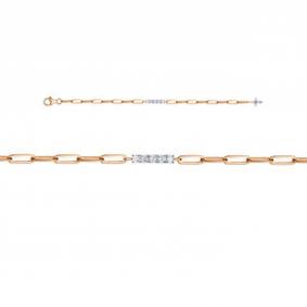 Золотой браслет КЮЗ Del'ta D7703601 с фианитом D7703601 фото