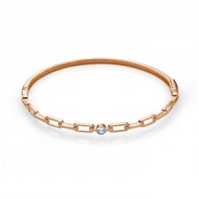 Золотой браслет КЮЗ Del'ta D7703624 с фианитом D7703624 фото