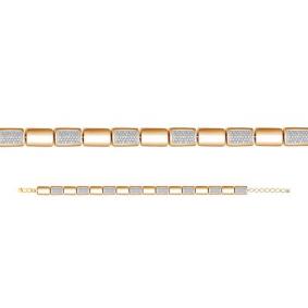 Золотой браслет КЮЗ Del'ta D770394 с фианитом D770394 фото