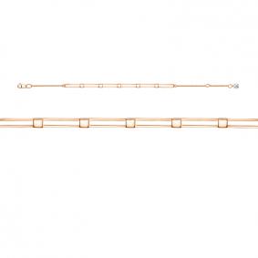 Золотой браслет КЮЗ Del'ta D7704596 с фианитом D7704596 фото