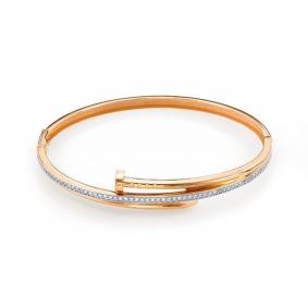 Золотой браслет КЮЗ Del'ta D7704942 с фианитом D7704942 фото