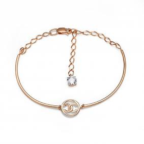 Золотой браслет КЮЗ Del'ta D7705004 с фианитом D7705004 фото