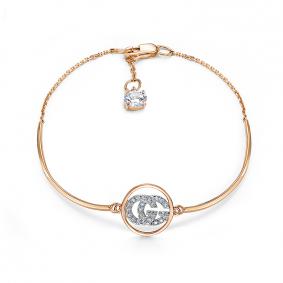 Золотой браслет КЮЗ Del'ta D7705389 с фианитом D7705389 фото