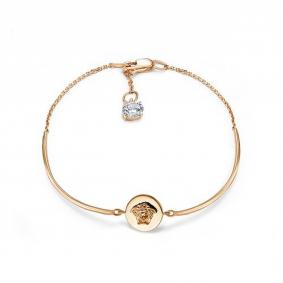 Золотой браслет КЮЗ Del'ta D7705509 с фианитом D7705509 фото