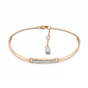 Золотой браслет КЮЗ Del'ta D7705985 с фианитом D7705985 фото