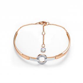 Золотой браслет КЮЗ Del'ta D7705986 с фианитом D7705986 фото