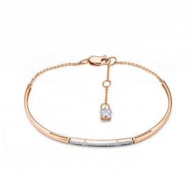 Золотой браслет КЮЗ Del'ta D7705995 с фианитом D7705995 фото