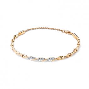 Золотой браслет КЮЗ Del'ta D7706690 с фианитом D7706690 фото