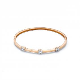 Золотой браслет КЮЗ Del'ta D7707086 с фианитом D7707086 фото