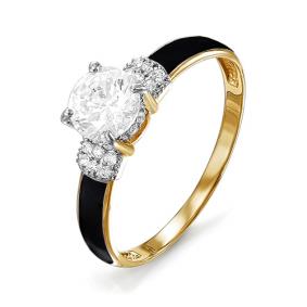 Золотое кольцо КЮЗ Del'ta D910190 с фианитом D910190 фото