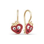 Золотые серьги КЮЗ Del'ta D920003 с эмалью D920003 фото