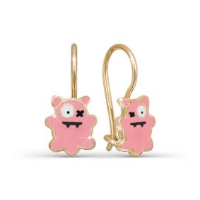 Золотые серьги КЮЗ Del'ta D920052 с эмалью D920052 фото