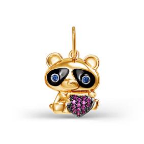 Золотая подвеска КЮЗ Del'ta D930144 с фианитом D930144 фото