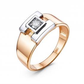 Золотое кольцо КЮЗ Del'ta DБР040193 с бриллиантом DБР040193 фото