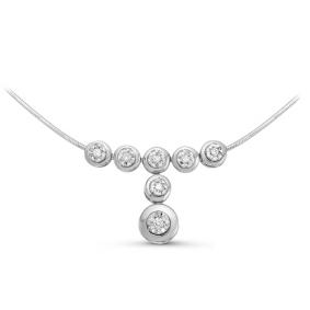 Колье из белого золота КЮЗ Del'ta DБР070100б с бриллиантом DБР070100б фото