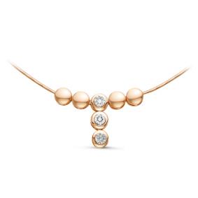 Золотое колье КЮЗ Del'ta DБР070101 с бриллиантом DБР070101 фото