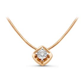 Золотое колье КЮЗ Del'ta DБР070111 с бриллиантом DБР070111 фото