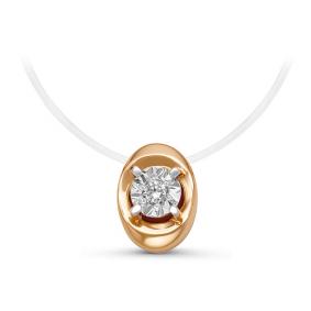 Колье на леске КЮЗ Del'ta с бриллиантом DБР070120 DБР070120 фото