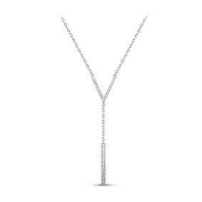 Колье из белого золота КЮЗ Del'ta DБР070283б с бриллиантом DБР070283б фото