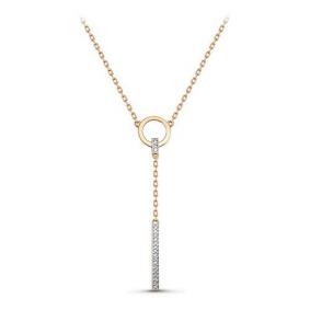 Золотое колье КЮЗ Del'ta DБР070285 с бриллиантом DБР070285 фото