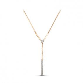 Золотое колье КЮЗ Del'ta DБР070286 с бриллиантом DБР070286 фото