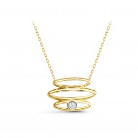 Золотое колье КЮЗ Del'ta DБР070361л с бриллиантом DБР070361л фото