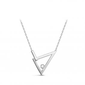 Колье из белого золота КЮЗ Del'ta DБР070363б с бриллиантом DБР070363б фото