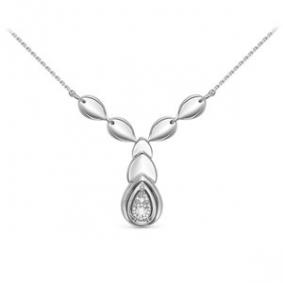 Колье из белого золота КЮЗ Del'ta DБР070696рб с бриллиантом DБР070696рб фото