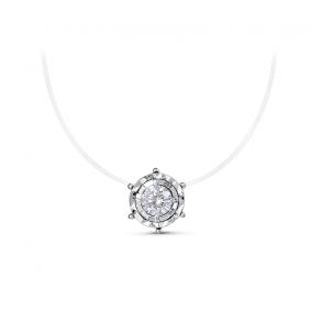 Колье из лимонного золота КЮЗ Del'ta DБР070736л с бриллиантом DБР070736л фото