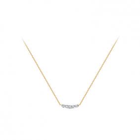 Колье из лимонного золота КЮЗ Del'ta DБР072302л с бриллиантом DБР072302л фото