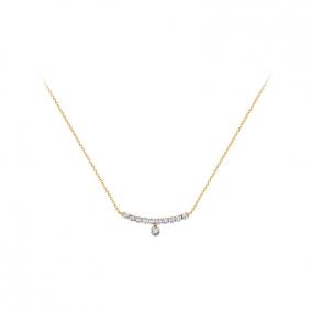 Колье из лимонного золота КЮЗ Del'ta DБР072304л с бриллиантом DБР072304л фото