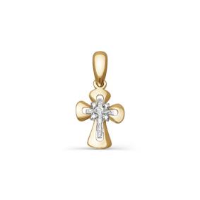 Золотая подвеска КЮЗ Del'ta DБР080157 с бриллиантом DБР080157 фото