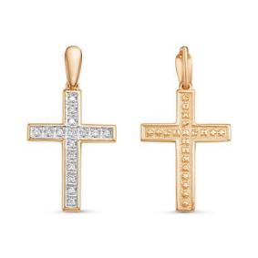 Золотая подвеска КЮЗ Del'ta DБР080312 с бриллиантом DБР080312 фото