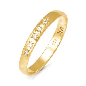 Золотое кольцо КЮЗ Del'ta DБР090008 с бриллиантом DБР090008 фото