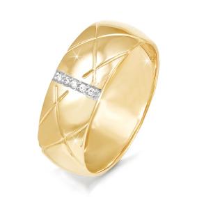 Золотое кольцо КЮЗ Del'ta DБР090010 с бриллиантом DБР090010 фото